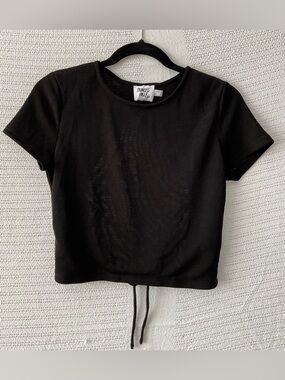 Princess Polly Black Crop Tee